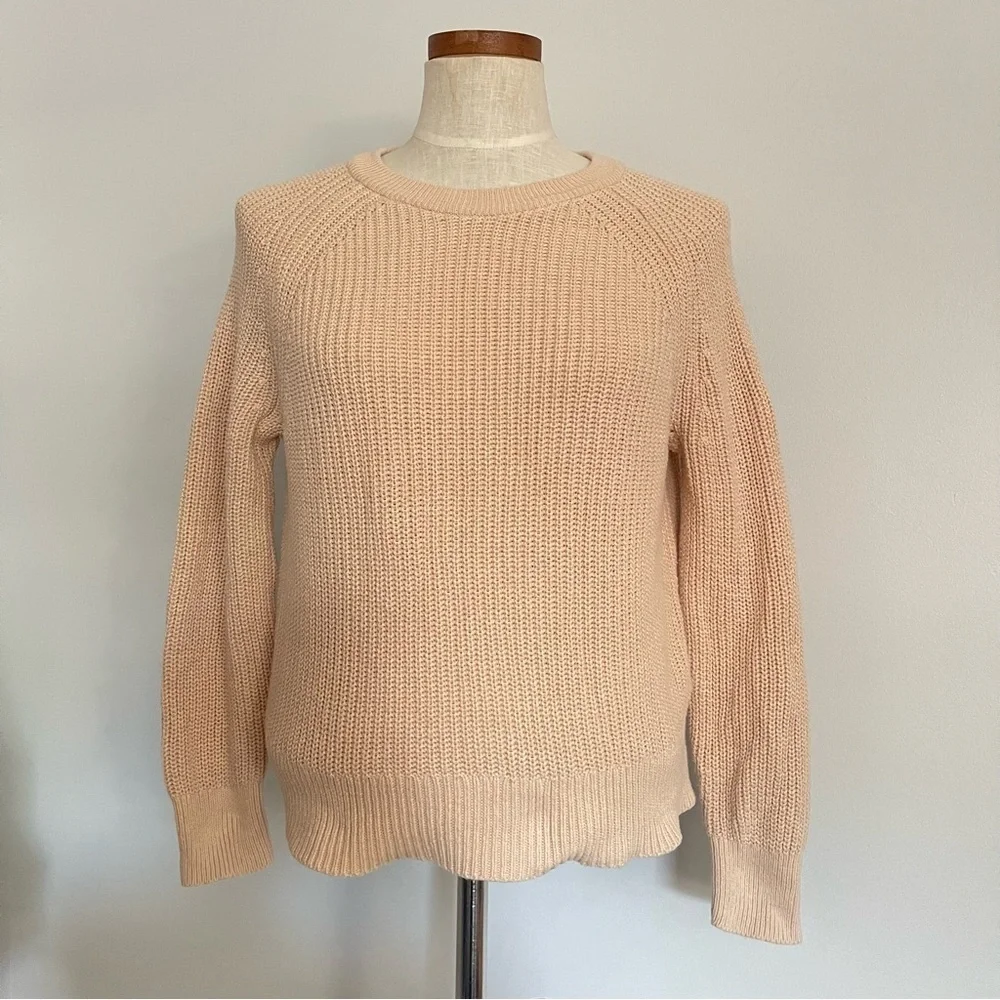 J. Crew Beige Cotton Fisherman sweater size XS Fall season